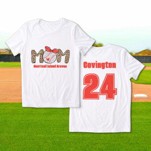 Trendy Hand gezeichnete Baseball-Mama Personalisie Tri-Blend Shirt