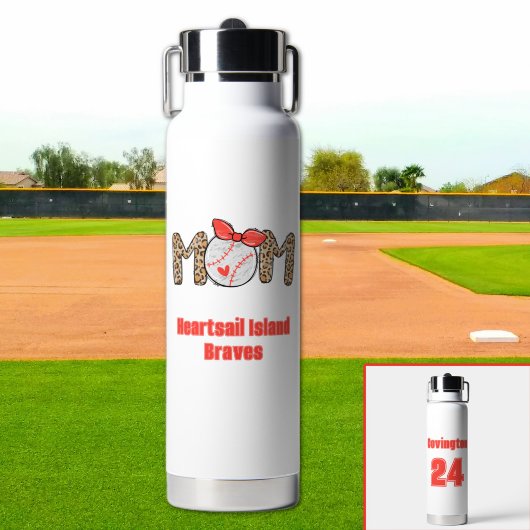 Trendy Hand gezeichnete Baseball-Mama Personalisie Trinkflasche