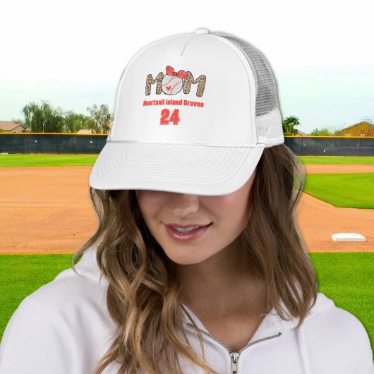 Trendy Hand gezeichnete Baseball-Mama Personalisie Truckerkappe