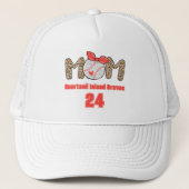 Trendy Hand gezeichnete Baseball-Mama Personalisie Truckerkappe (Vorderseite)