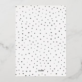 Trendy Hand Letted Typografy Abschluss Folieneinladung (Rückseite)