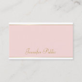 Trendy Hand Script Blush Pink Gold Template Modern Visitenkarte (Vorderseite)