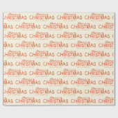 Trendy Handgeschriebener froher Weihnachtstext Geschenkpapier (Flach)