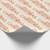Trendy Handgeschriebener froher Weihnachtstext Geschenkpapier (Ecke)