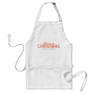 Trendy Handgeschriebener froher Weihnachtstext Schürze