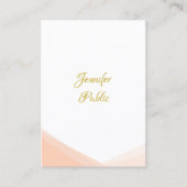 Trendy Handgeschriebenes Gold Script Moderne Vorla Visitenkarte (Vorderseite)