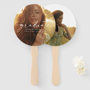 Trendy Handgeschriebenes Script-Abschluss-Foto Fächer