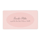 Trendy handgeschriebenes Skript Blush Pink White E (Vorne)
