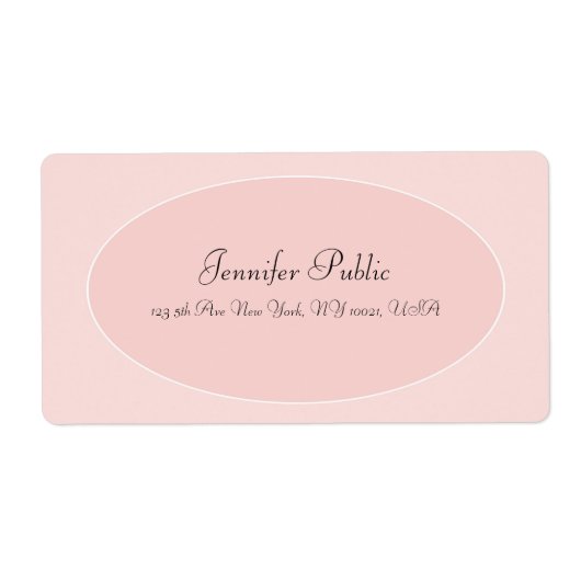 Trendy handgeschriebenes Skript Blush Pink White E (Vorne)