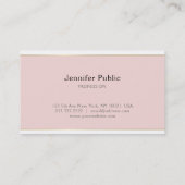 Trendy handgeschriebenes Skript erröten das rosa Visitenkarte (Rückseite)