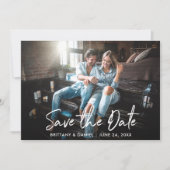 Trendy Handgeschriebenes Skript Save the Date Foto (Vorderseite)