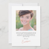 Trendy Handwriting Abschluss Vielen Dank Dankeskarte (Rückseite)