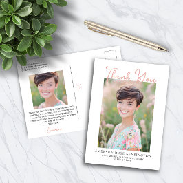 Trendy Handwriting Abschluss Vielen Dank Postkarte