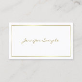 Trendy Handwriting Gold Script Glam Luxury Schlich Visitenkarte (Vorderseite)