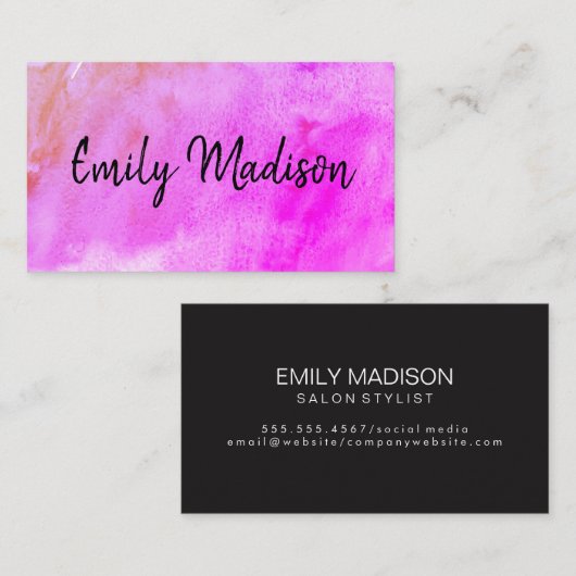 Trendy Handwriting Visitenkarte (Vorne/Hinten)