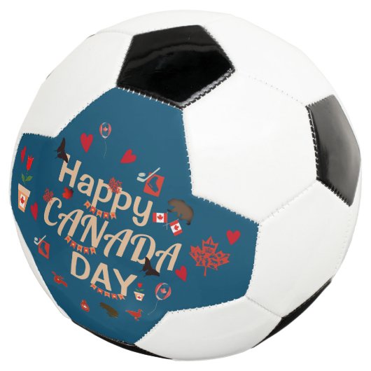 Trendy Happy Canada Day Fußball (Dreiviertel)
