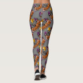Trendy Happy Halloween Gray Gnome Leggings (Rückseite)