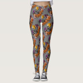 Trendy Happy Halloween Gray Gnome Leggings (Vorderseite)