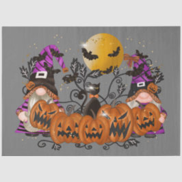 Trendy Happy Halloween Gray Gnome Seidenpapier