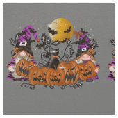 Trendy Happy Halloween Gray Gnome Stoff (Nahaufnahme)