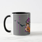 Trendy Happy Halloween Gray Gnome Tasse (Links)