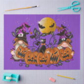 Trendy Happy Halloween Lila Gnome Seidenpapier (Basteln)