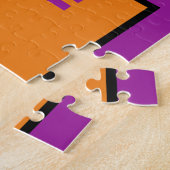 Trendy Happy Halloween Orange Gnome Puzzle (Seite)