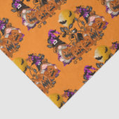 Trendy Happy Halloween Orange Gnome Seidenpapier (Ausschnitt)