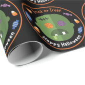 Trendy Happy halloween Trick oder Treat Gift Geschenkpapier (Rolleneckpunkt)