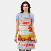 Trendy Happy Thanksgiving Beautiful Fall Schürze (Getragen)