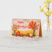Trendy Happy Thanksgiving Schöner Fall Karte (Gelbe Blume)