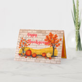 Trendy Happy Thanksgiving Schöner Fall Karte (Vorderseite)