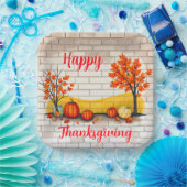 Trendy Happy Thanksgiving Schöner Fall Pappteller (Party)