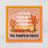 Trendy Happy Thanksgiving Schöner Fall Quadratische Visitenkarte (Vorderseite)