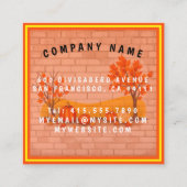 Trendy Happy Thanksgiving Schöner Fall Quadratische Visitenkarte (Rückseite)