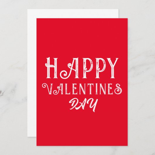 TRENDY HAPPY VALENTINES DAY ROMANTIC VALENTINE EINLADUNG (Vorne/Hinten)