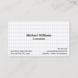 Trendy Harlequin Muster White Geometric Modern Visitenkarte