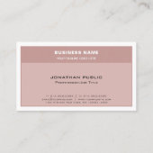 Trendy Harmonic Colors Beruflich Stilvoll Schlicht Visitenkarte (Rückseite)