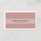 Trendy Harmonic Colors Beruflich Stilvoll Schlicht Visitenkarte (Vorderseite)