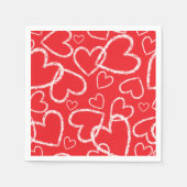 Trendy Heart Doodles 02 Serviette (Vorderseite)