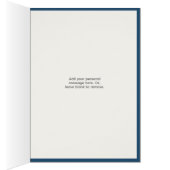 Trendy Heart Foto Collage Blue Grußkarte (Innen (Rechts))