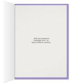 Trendy Heart Foto Collage Lavender Grußkarte (Innen (Rechts))