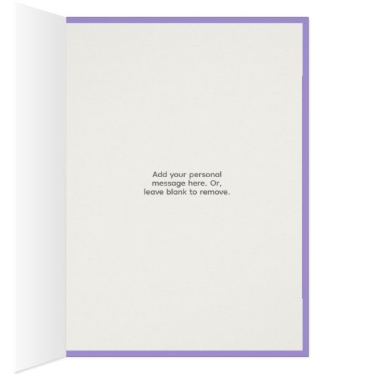 Trendy Heart Foto Collage Lavender Grußkarte (Innen (Rechts))