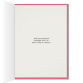 Trendy Heart Foto Collage Pink Grußkarte (Innen (Rechts))