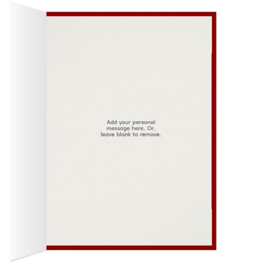 Trendy Heart Foto Collage Rote Grußkarte (Innen (Rechts))