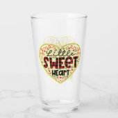 Trendy Heart Glitzer Valentinstag Glas (Rückseite)