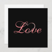 Trendy Heart Gray Calligraphy Liebe Wedding (Vorne/Hinten)