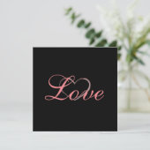 Trendy Heart Gray Calligraphy Liebe Wedding (Stehend Vorderseite)