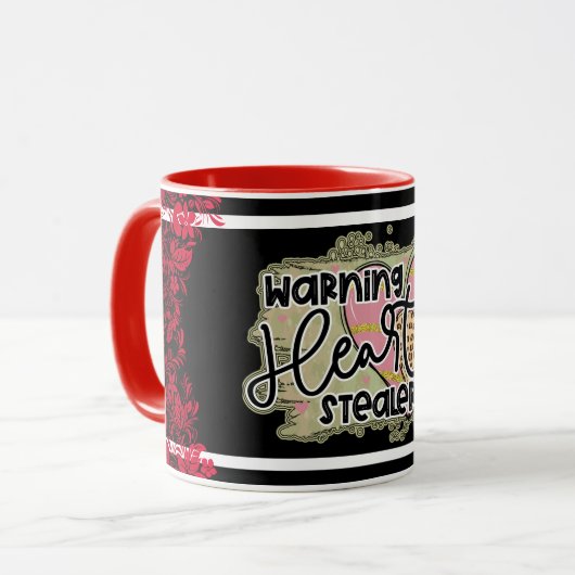 Trendy Heart Stealer Valentinstag Tasse (Vorderseite Links)