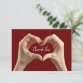 Trendy Heart Theme Vielen Dank Karten (Stehend Vorderseite)